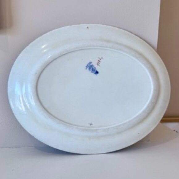 Antique 1920s Whieldon Ware F Winkle & Co Zeeland Pattern Oval Serving Plate - Picture 8 of 11